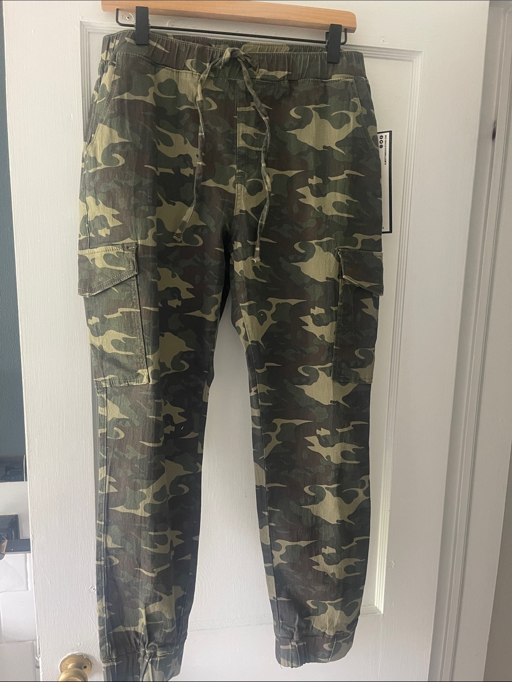 Men's Camouflage Cargo Jogger Pants - Olive Camo